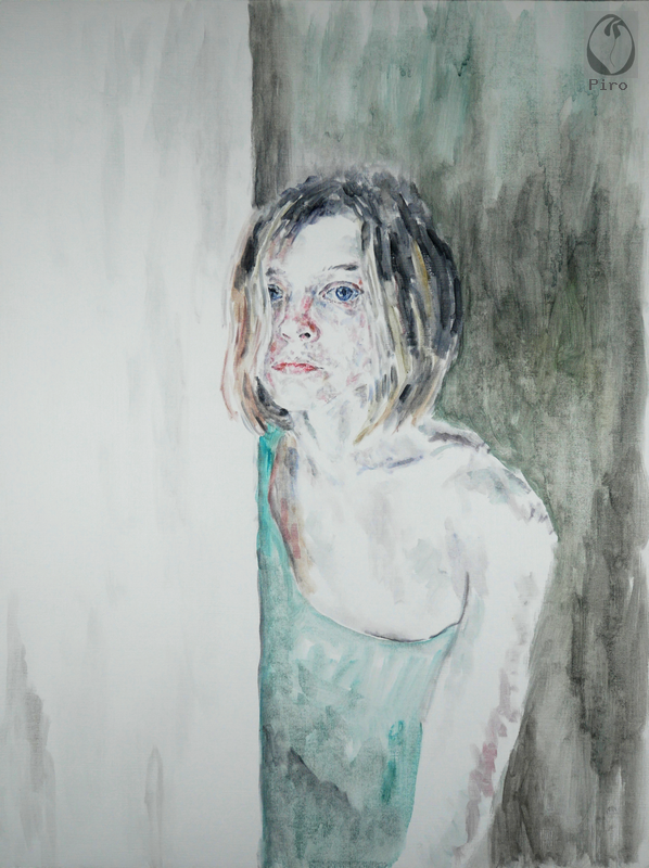 oil on paper - olio su carta di Piro